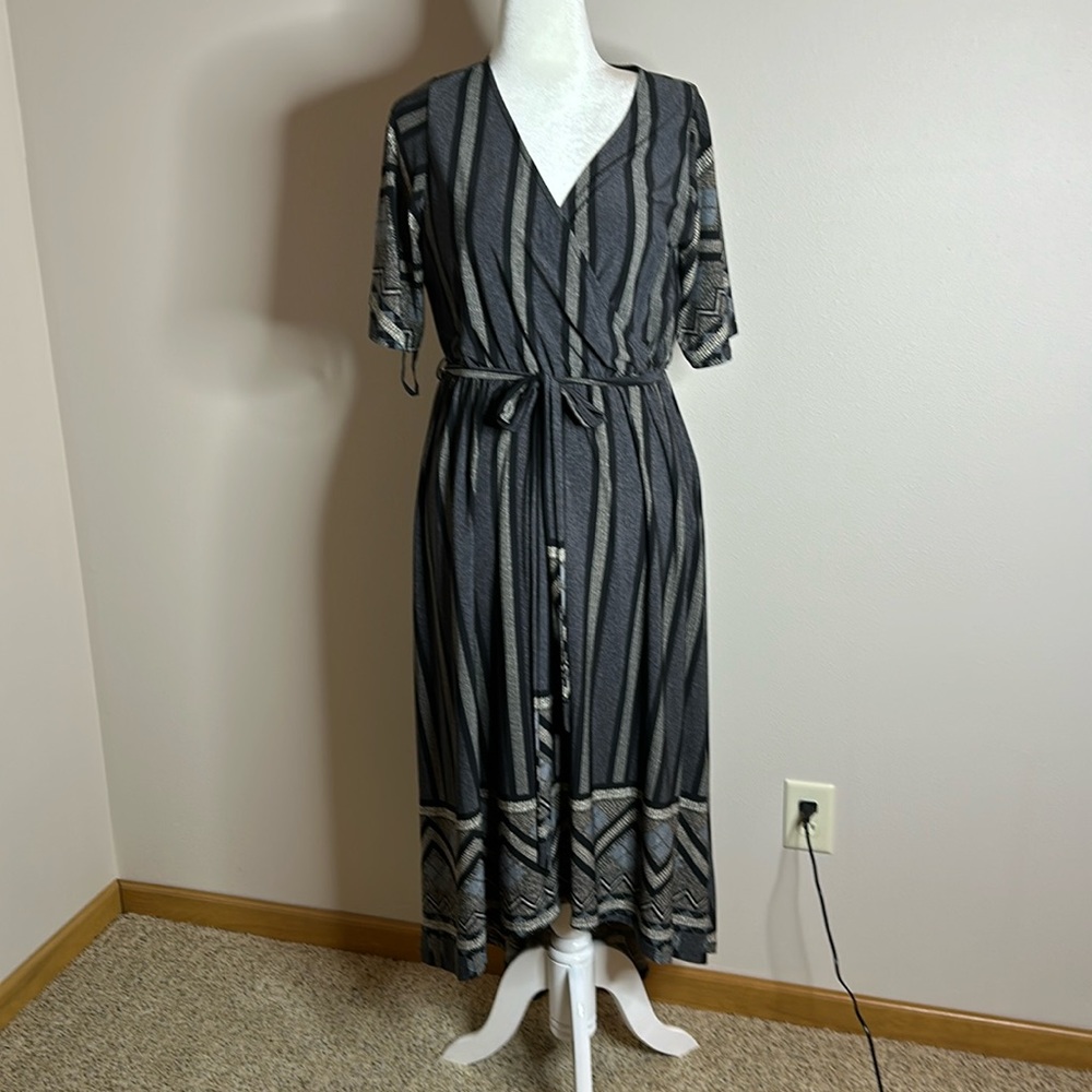 NWT EastAdeline hi low dress with tie belt